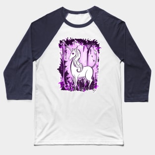 Purple Unicorn Baseball T-Shirt